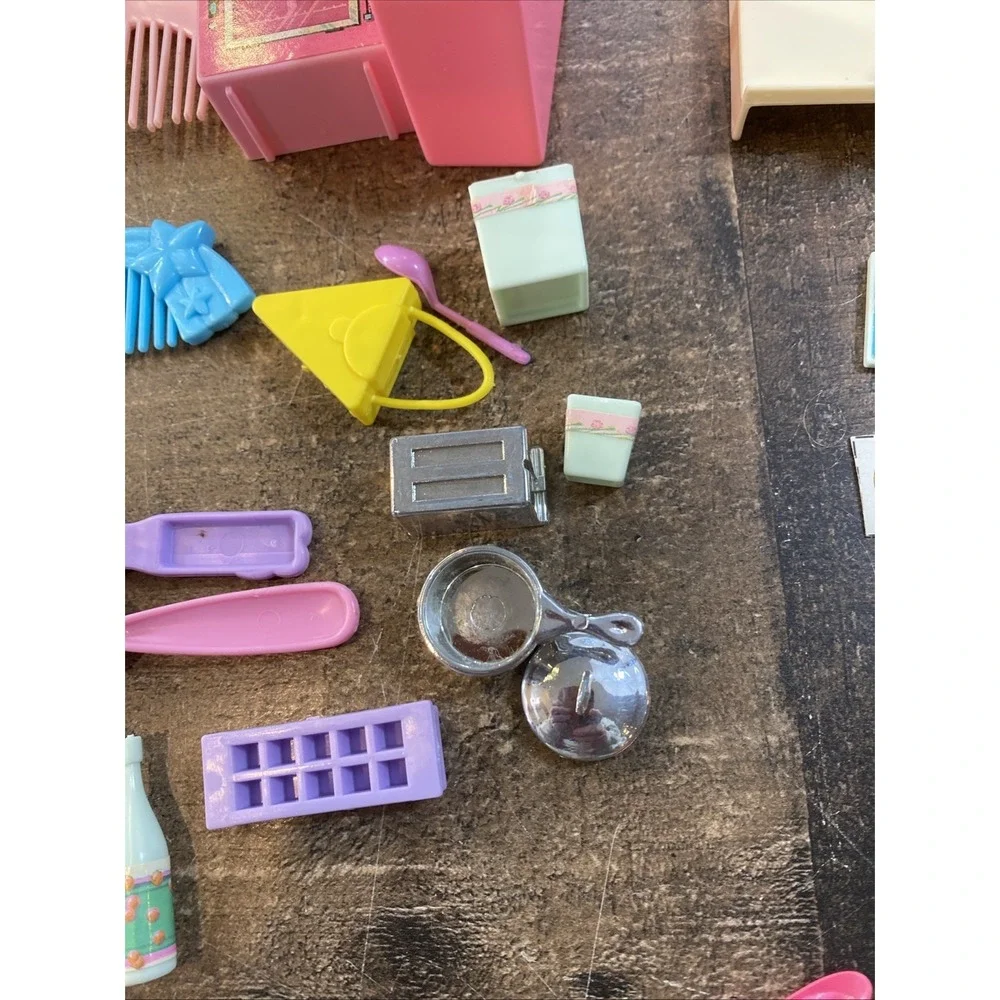 Vintage 1980s-90s Barbie Accessory Lot - 82 Pieces - Shoes, Furniture, Hair Care